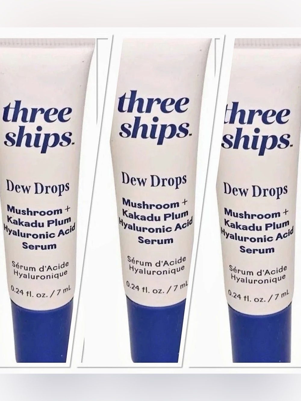 X3 Three Ships Dew Drops Mushroom + Kakadu Plum Hyaluronic Acid Serum 7ml